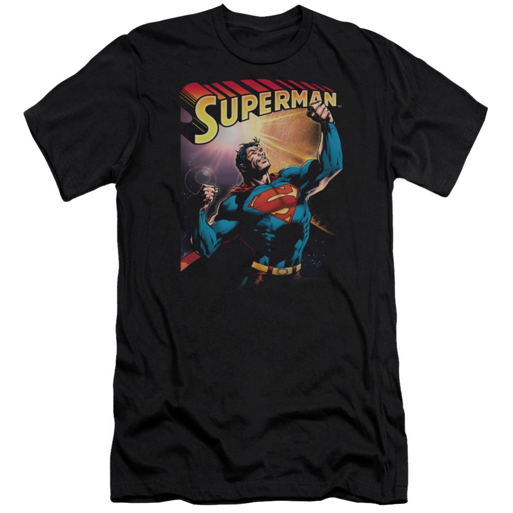 Superman Victory Men's Ultra-Soft 30/1 Cotton Slim SS T