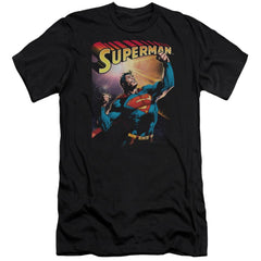 Superman Victory Men's Ultra-Soft 30/1 Cotton Slim SS T
