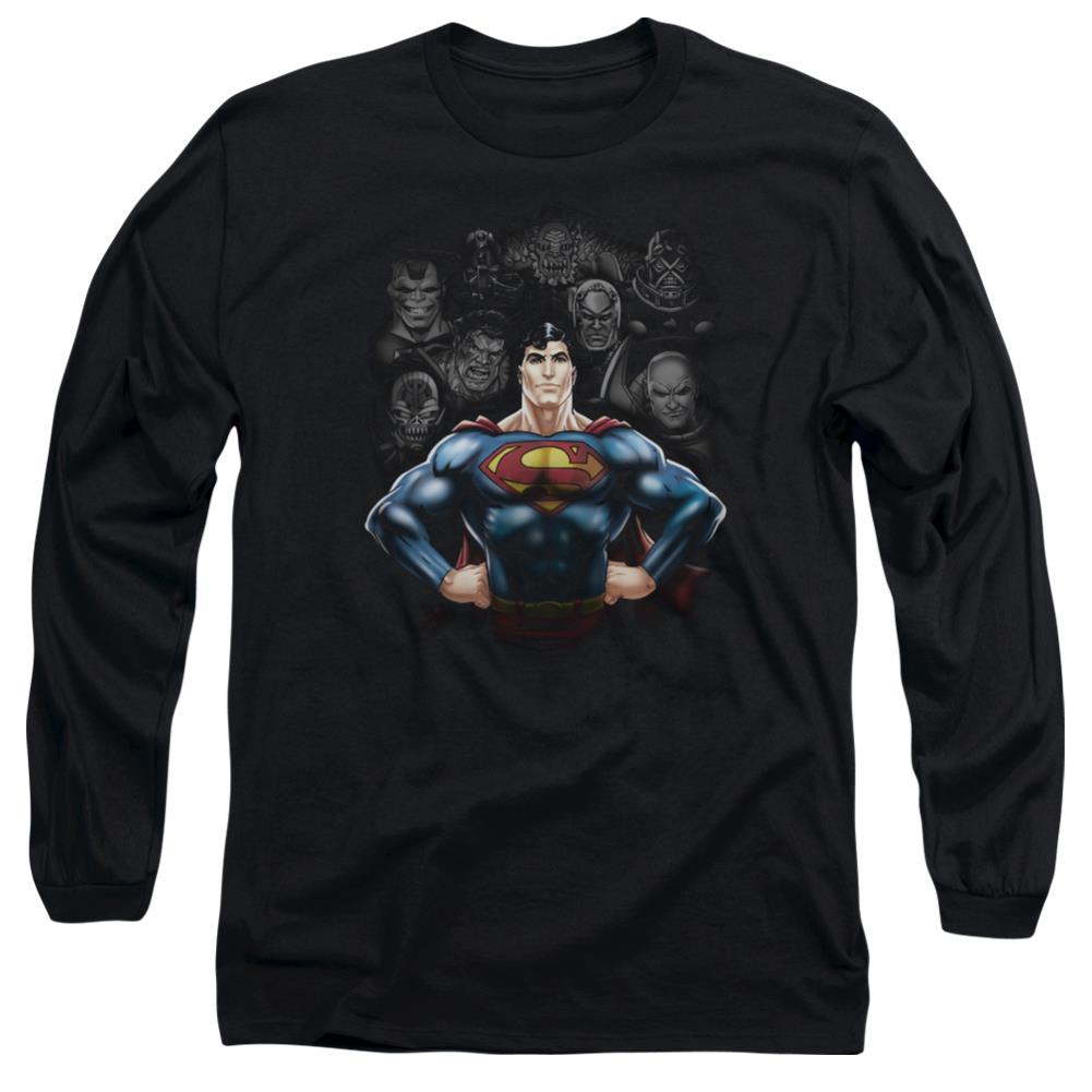 Superman Villains Men's 18/1 Cotton LS T