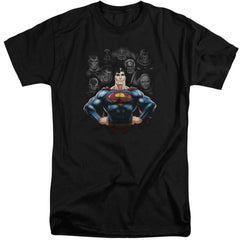 Superman Villains Men's 18/1 Tall Cotton SS T