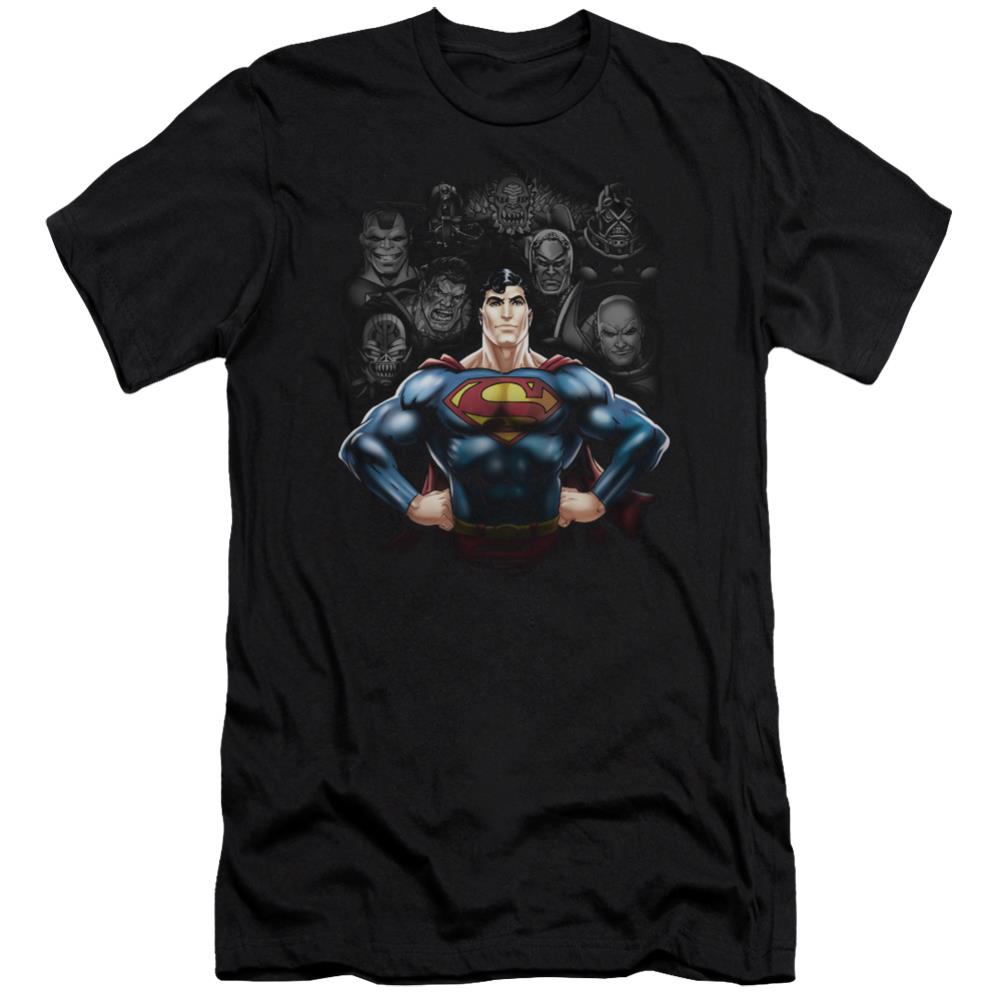 Superman Villains Men's Ultra-Soft 30/1 Cotton Slim SS T