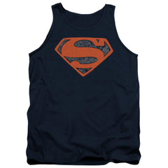Superman Vintage Shield Collage Men's 18/1 Cotton Tank Top