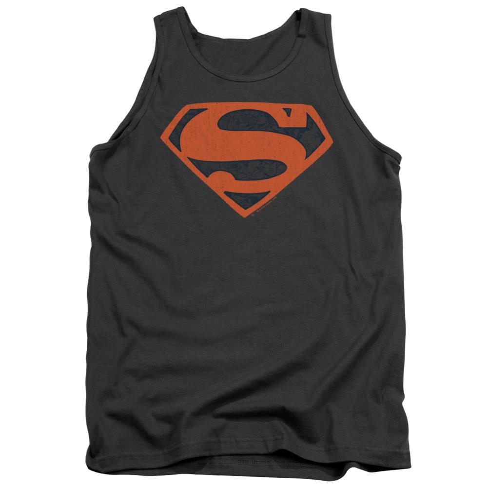 Superman Vintage Shield Collage Men's 18/1 Cotton Tank Top