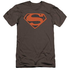 Superman Vintage Shield Collage Men's Ultra-Soft 30/1 Cotton Slim SS T
