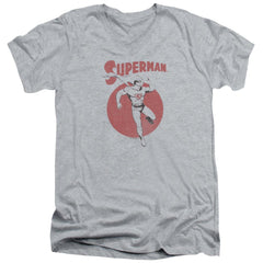 Superman Vintage Sphere Men's 30/1 Cotton Slim V-Neck T