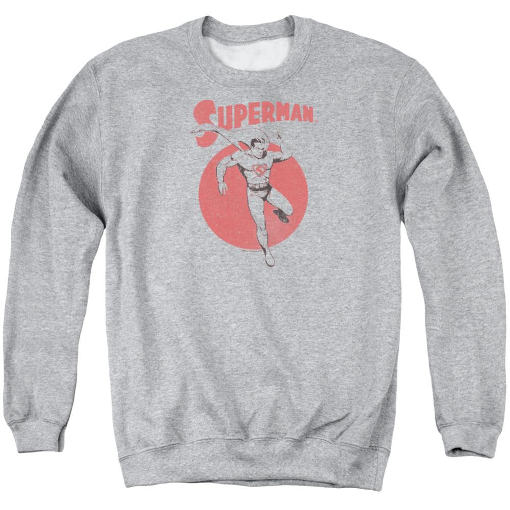 Superman Vintage Sphere Men's Crewneck 50 50 Poly LS T