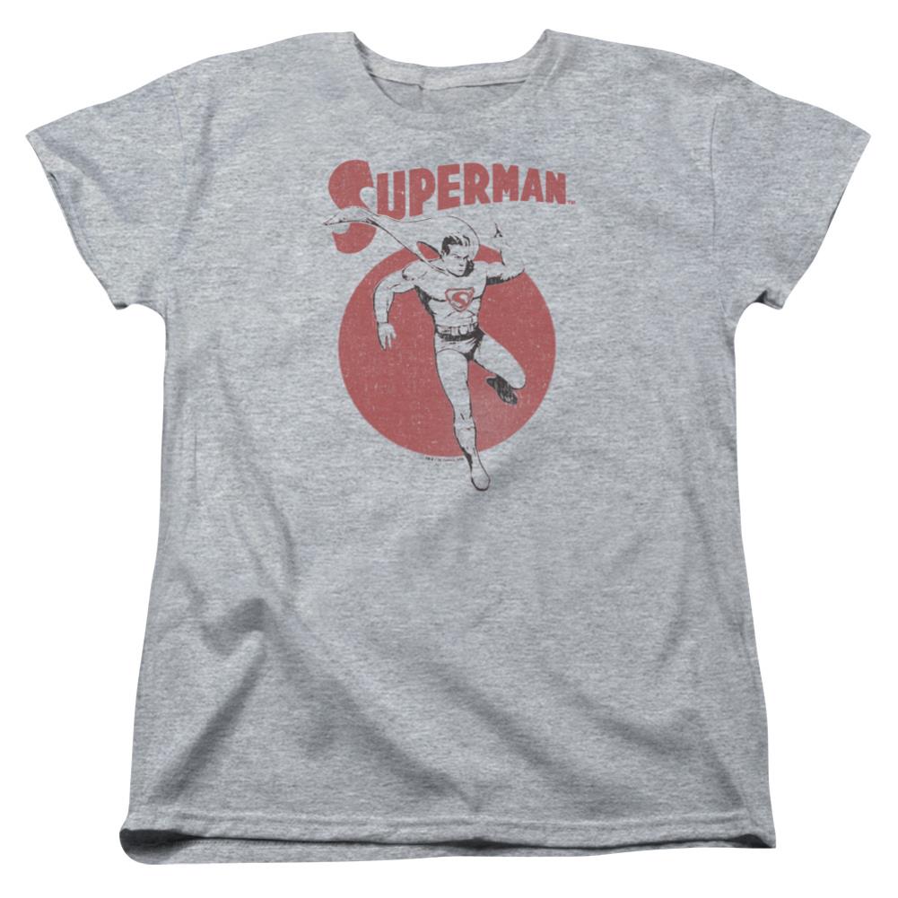 Superman Vintage Sphere Women's 18/1 Cotton SS T