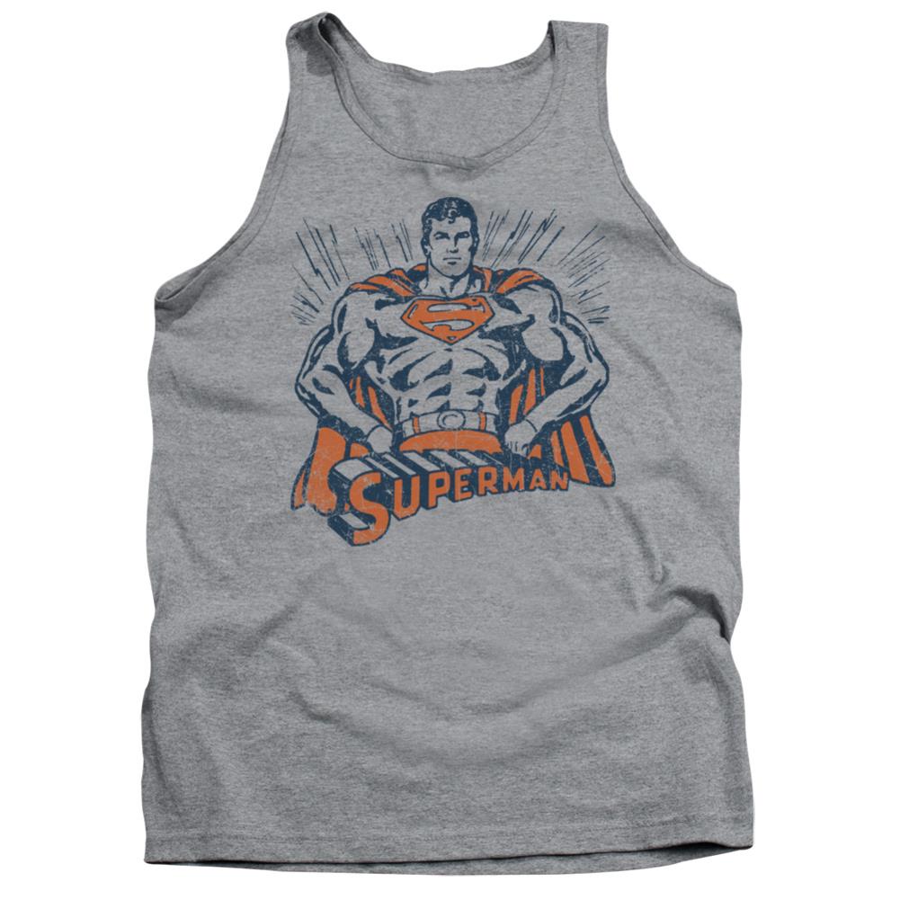 Superman Vintage Stance Men's 18/1 Cotton Tank Top