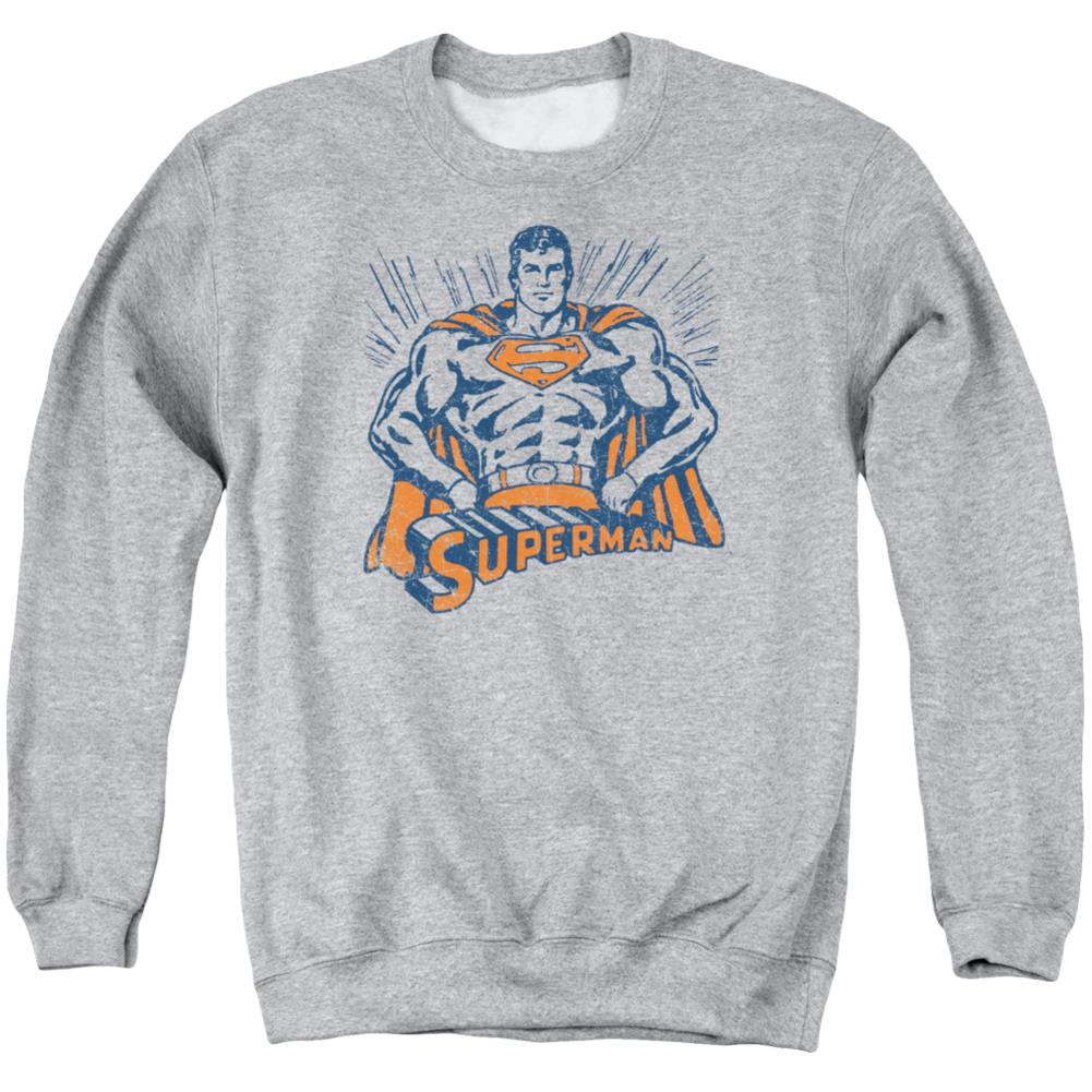 Superman Vintage Stance Men's Crewneck 50 50 Poly LS T