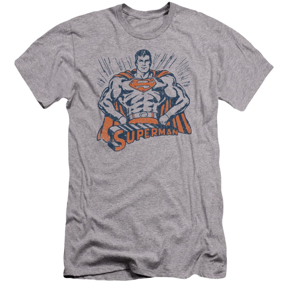 Superman Vintage Stance Men's Ultra-Soft 30/1 Cotton Slim SS T