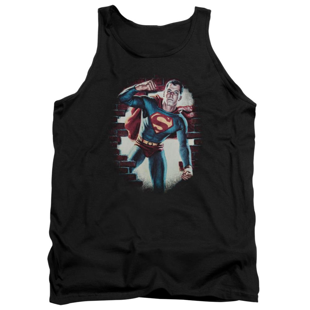 Superman Vintage Steel Men's 18/1 Cotton Tank Top