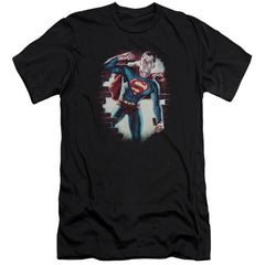 Superman Vintage Steel Men's Ultra-Soft 30/1 Cotton Slim SS T