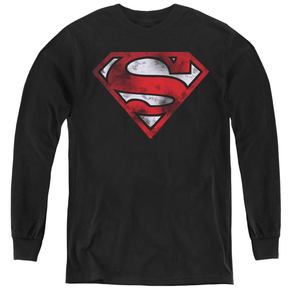 Superman War Torn Shield Youth LS T