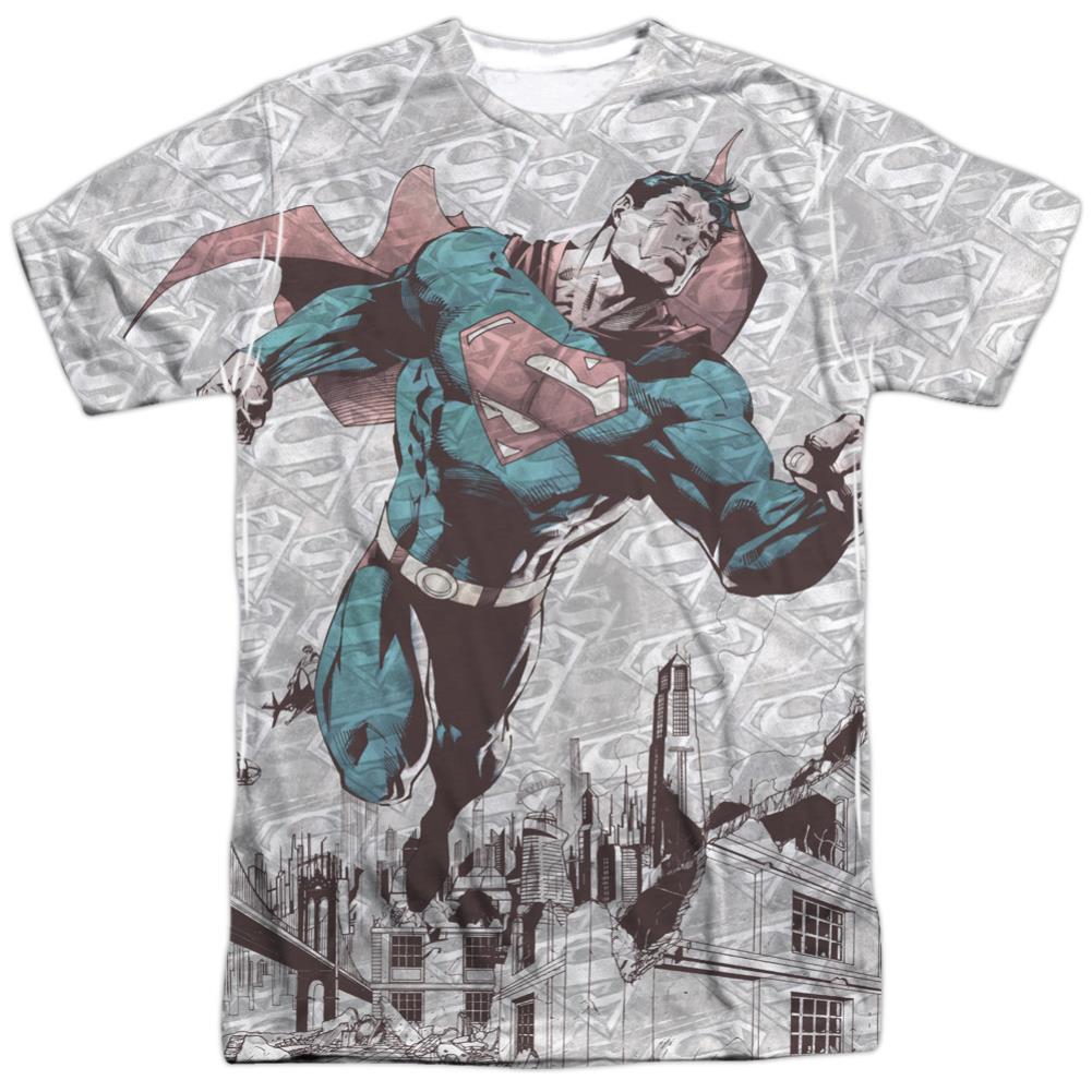 Superman War Zone Men's Regular Fit Polyester SS T
