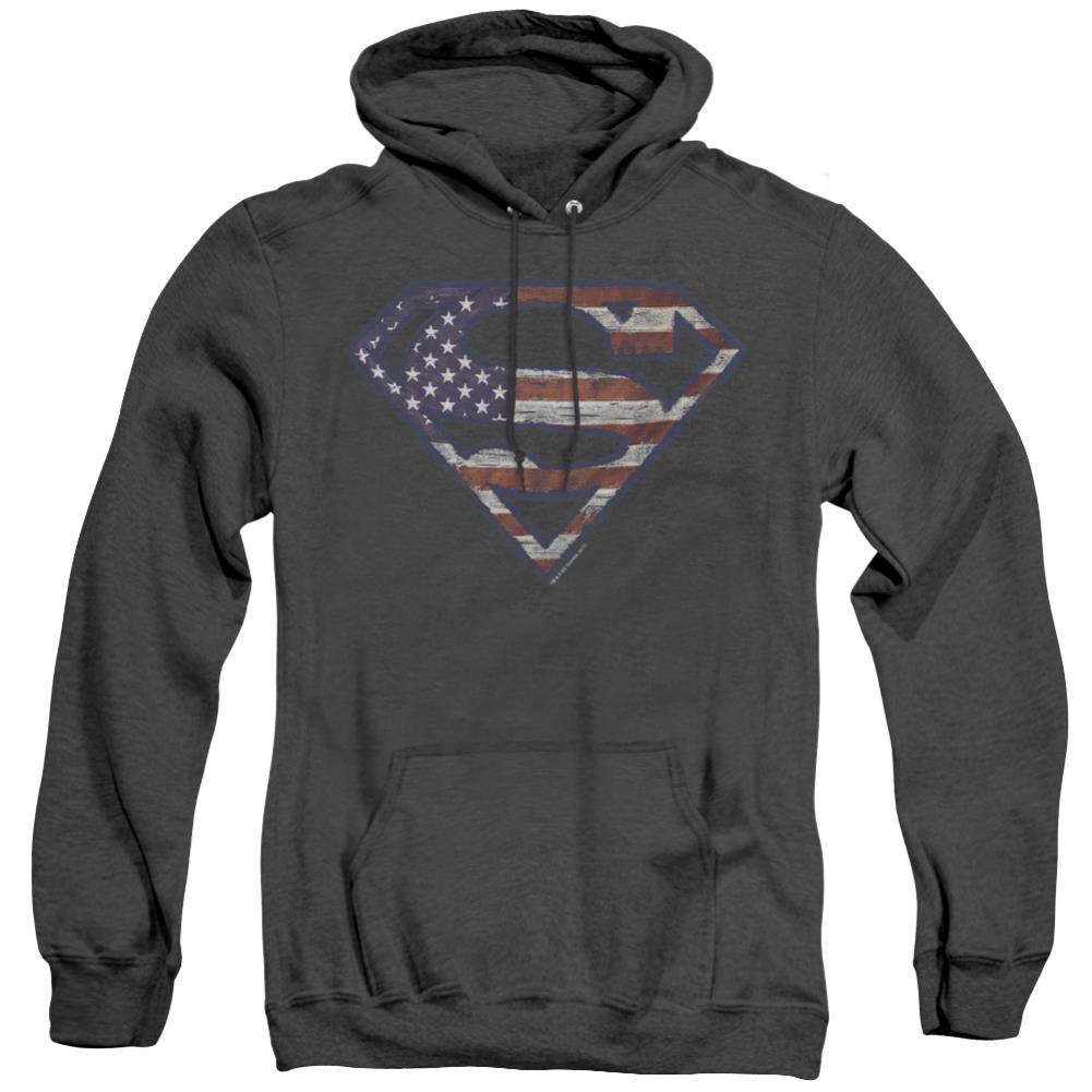 Superman Wartorn Flag Men's Pull-Over Hoodie