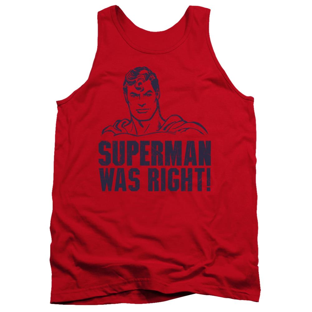 Superman Was Right Men's 18/1 Cotton Tank Top