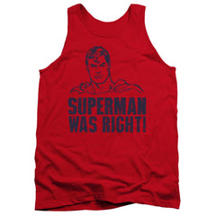 Superman Was Right Men's 18/1 Cotton Tank Top