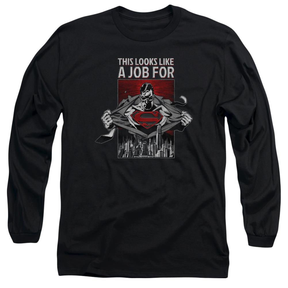 Superman Watchful Eye Men's 18/1 Cotton LS T