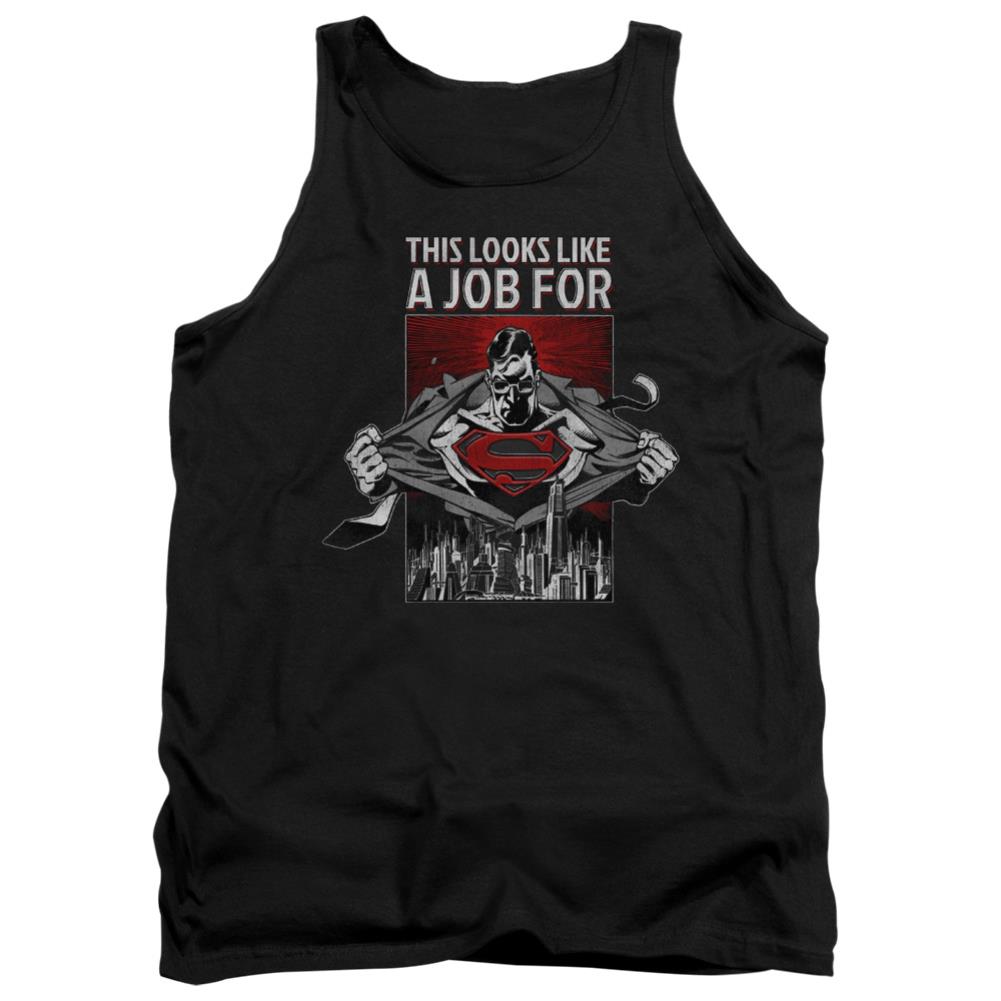 Superman Watchful Eye Men's 18/1 Cotton Tank Top