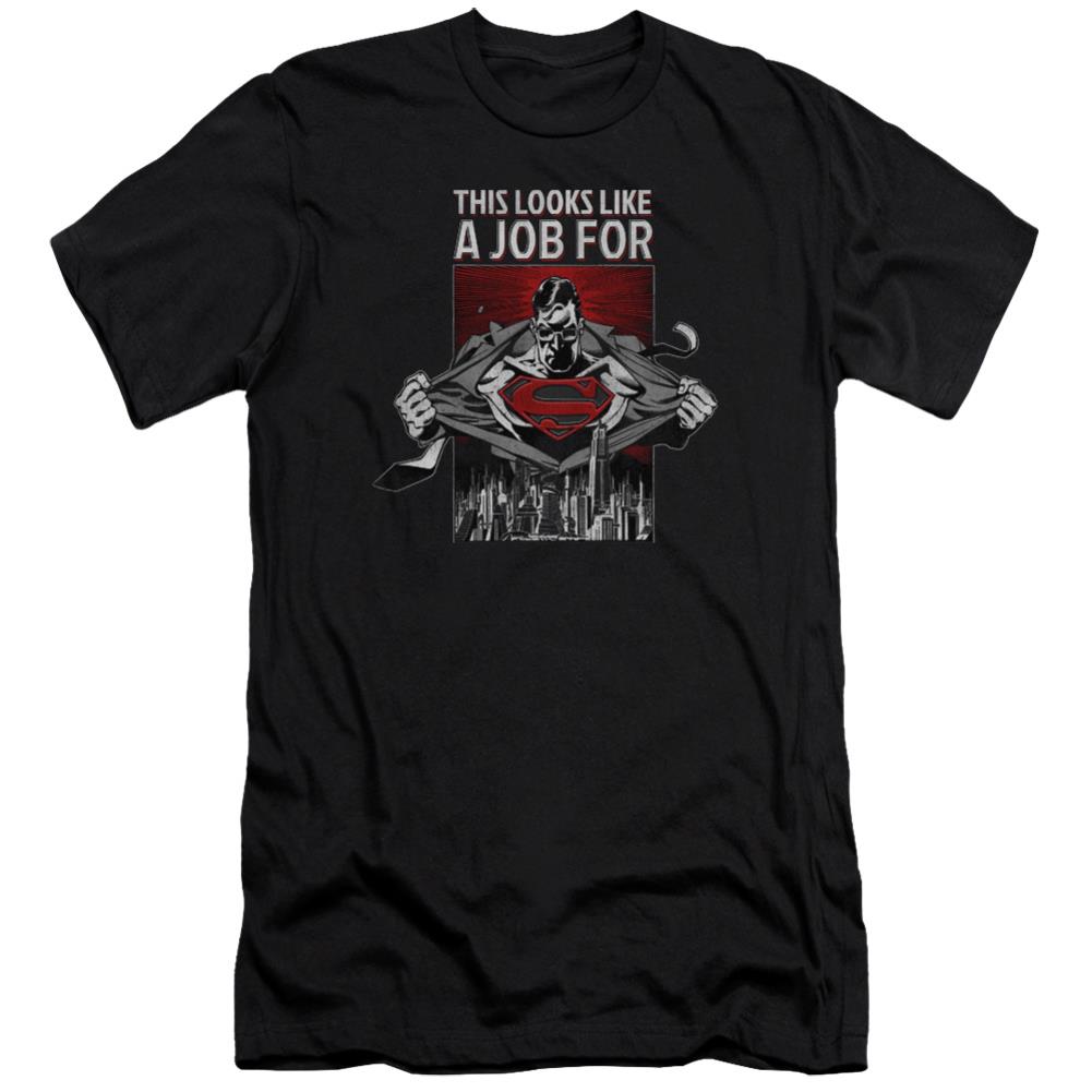 Superman Watchful Eye Men's Ultra-Soft 30/1 Cotton Slim SS T