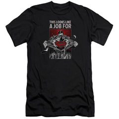 Superman Watchful Eye Men's Ultra-Soft 30/1 Cotton Slim SS T