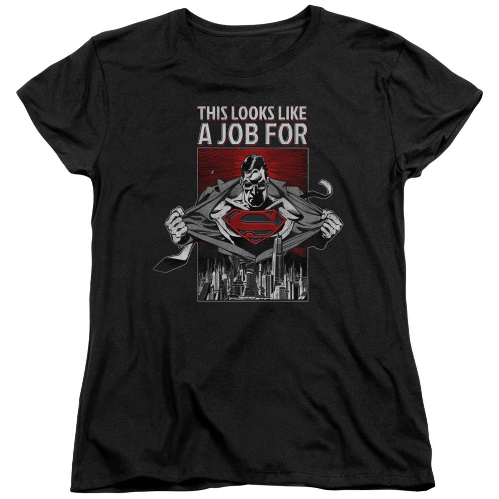 Superman Watchful Eye Women's 18/1 Cotton SS T