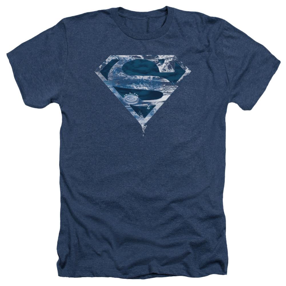 Superman Water Shield Men's 30/1 Heather 60 40 Poly SS T