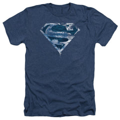 Superman Water Shield Men's 30/1 Heather 60 40 Poly SS T