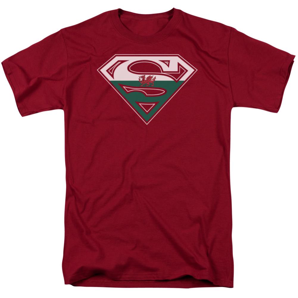 Superman Welsh Shield Men's 18/1 Cotton SS T