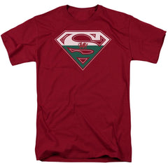 Superman Welsh Shield Men's 18/1 Cotton SS T