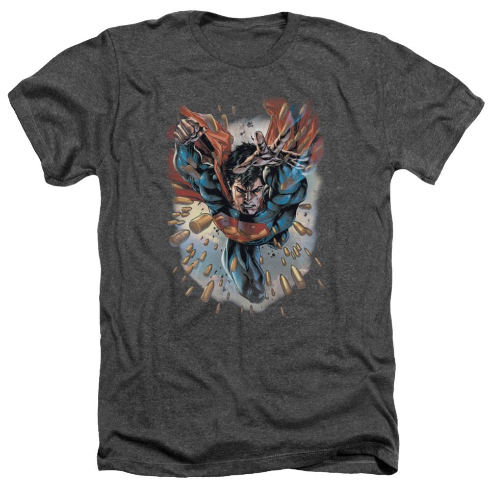 Superman Within My Grasp Men's 30/1 Heather 60 40 Poly SS T
