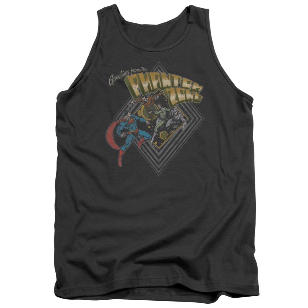 Superman Zod Greetings Men's 18/1 Cotton Tank Top