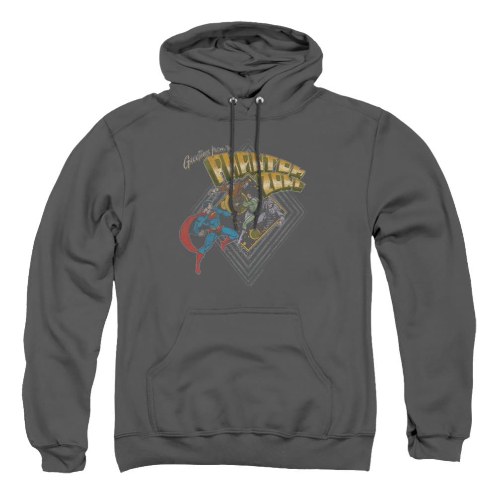 Superman Zod Greetings Men's Pull-Over 75 25 Poly Hoodie