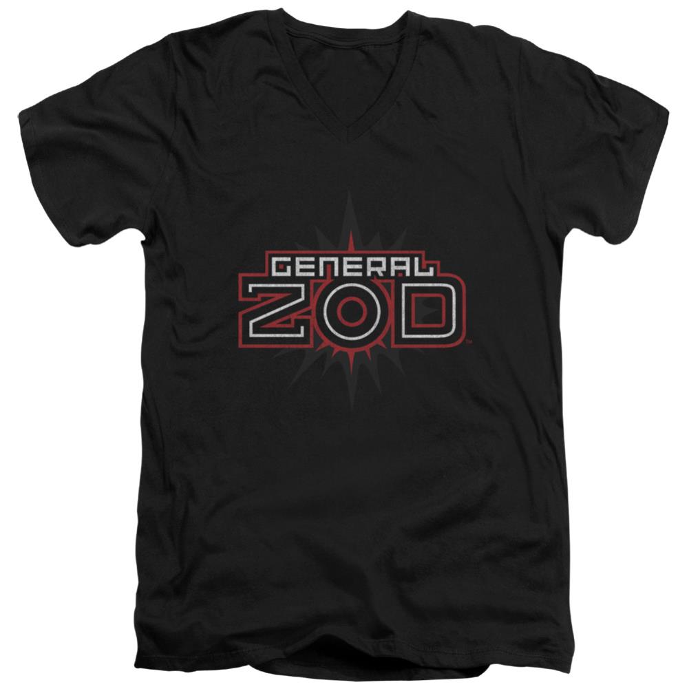 Superman Zod Logo Men's 30/1 Cotton Slim V-Neck T