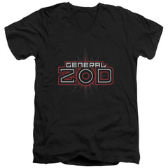 Superman Zod Logo Men's 30/1 Cotton Slim V-Neck T