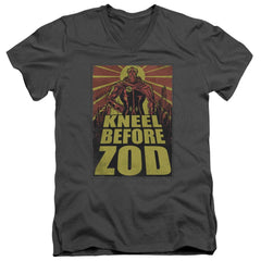 Superman Zod Poster Men's 30/1 Cotton Slim V-Neck T