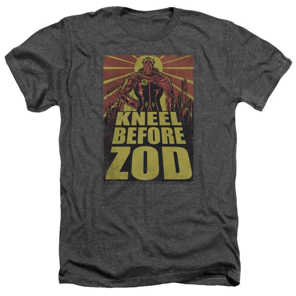 Superman Zod Poster Men's 30/1 Heather 60 40 Poly SS T