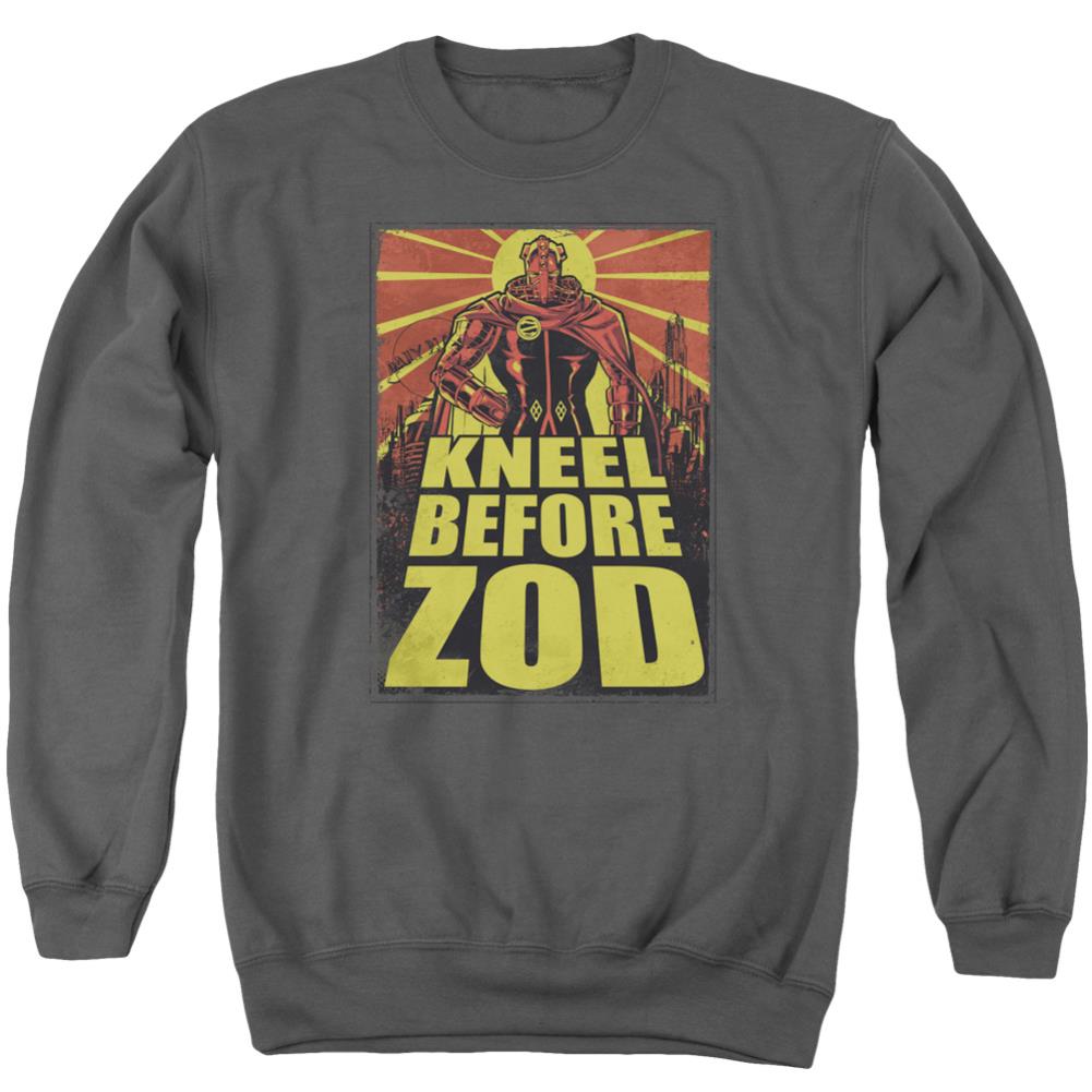 Superman Zod Poster Men's Crewneck 50 50 Poly LS T