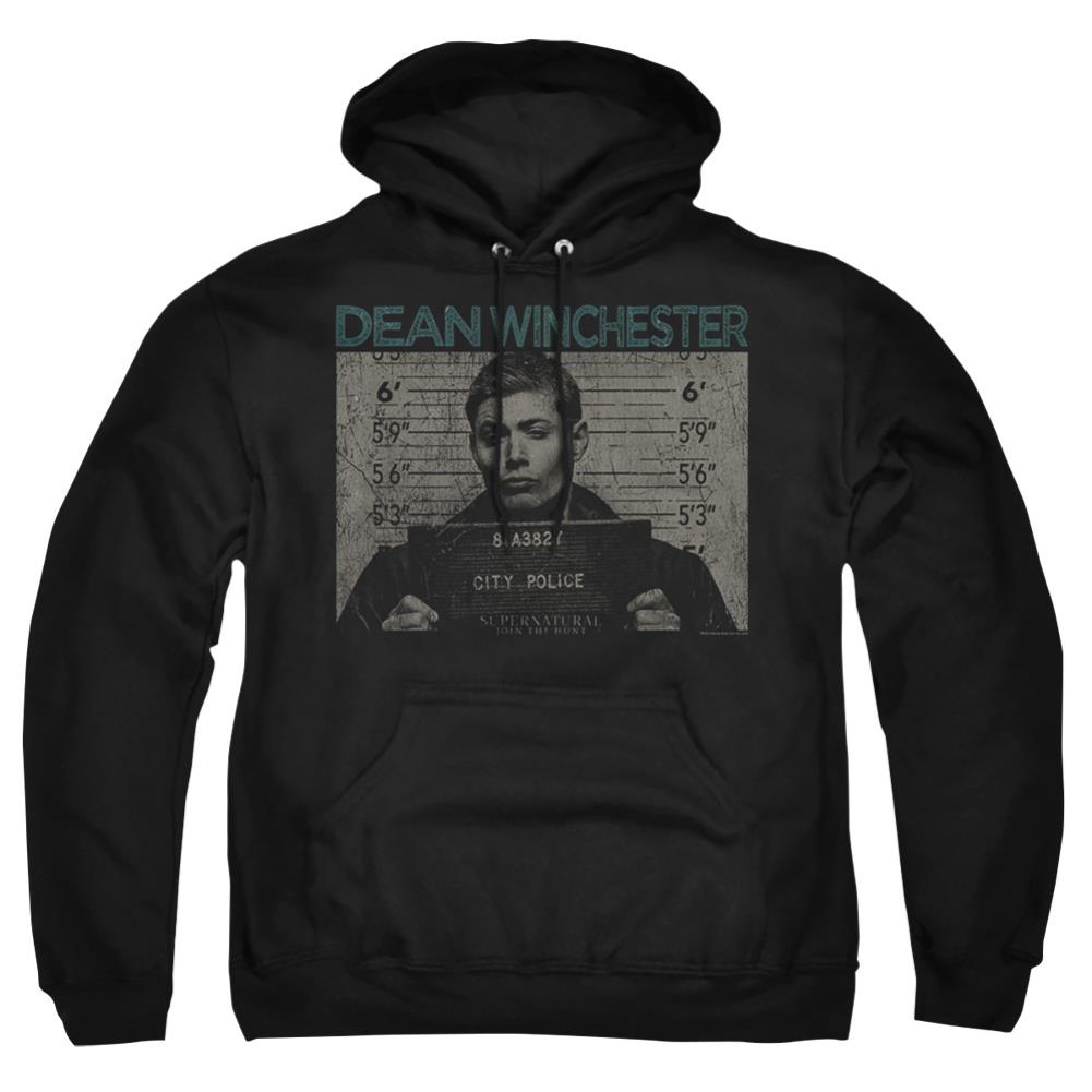 Supernatural Dean Mug Shot Men's Pull-Over 75 25 Poly Hoodie