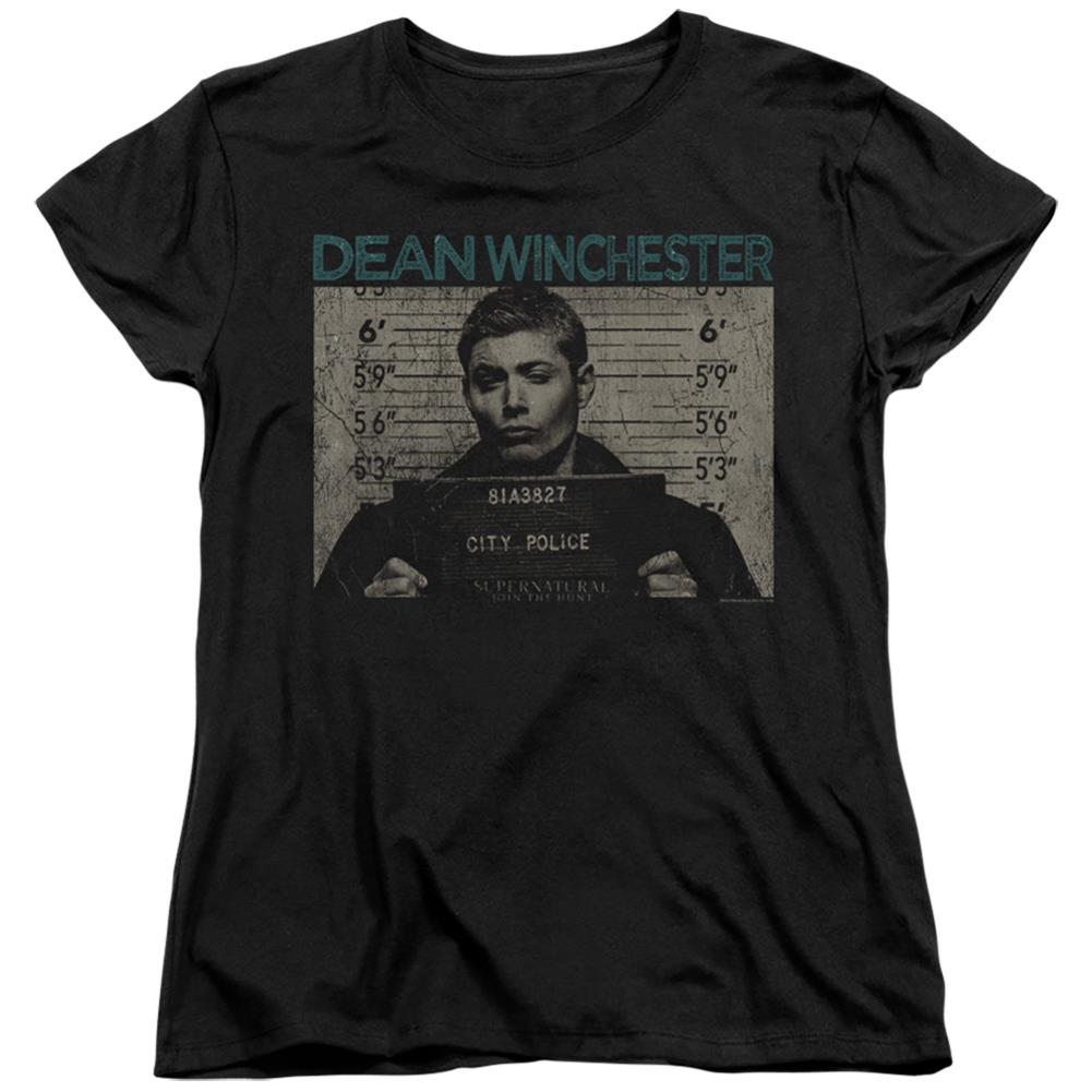 Supernatural Dean Mug Shot Women's 18/1 Cotton Short-Sleeve T-Shirt