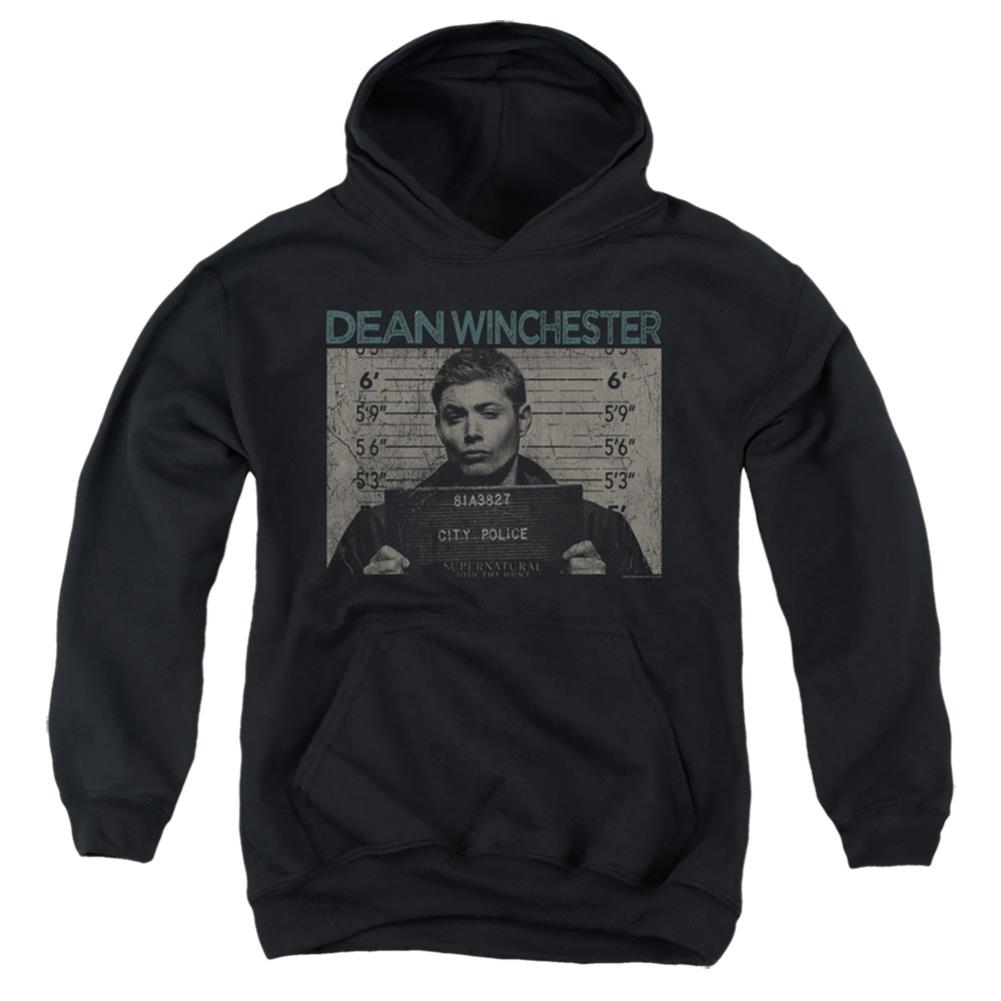 Supernatural Dean Mug Shot Youth Cotton Poly Pull-Over Hoodie