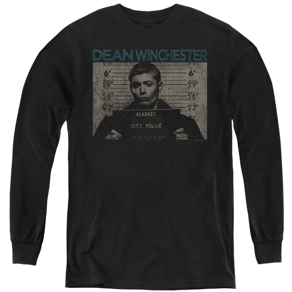 Supernatural Dean Mug Shot Youth Long-Sleeve T-Shirt