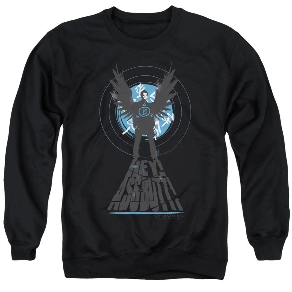 Supernatural Hey Ass Butt Men's Crewneck 50 50 Poly Long-Sleeve T-Shirt