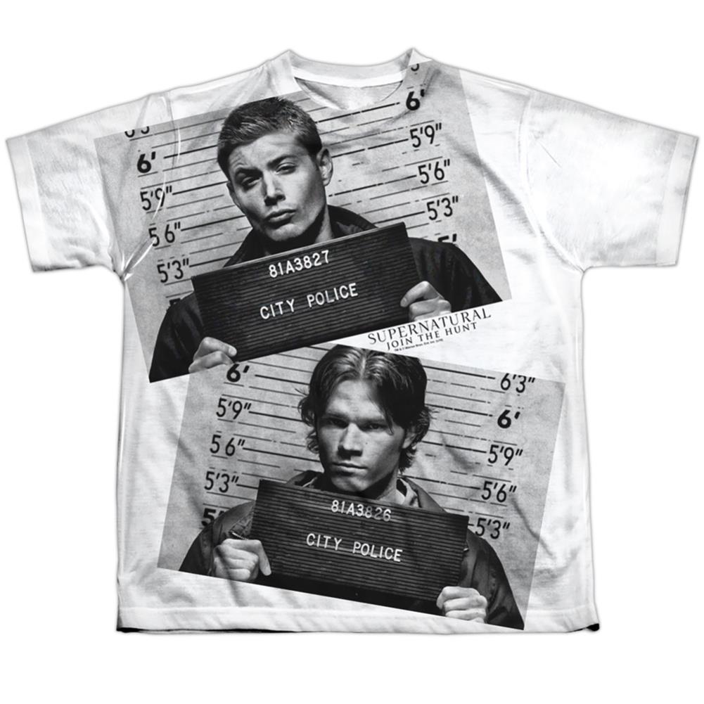 Supernatural Mug Shots Youth Regular Fit Poly Short-Sleeve T-Shirt