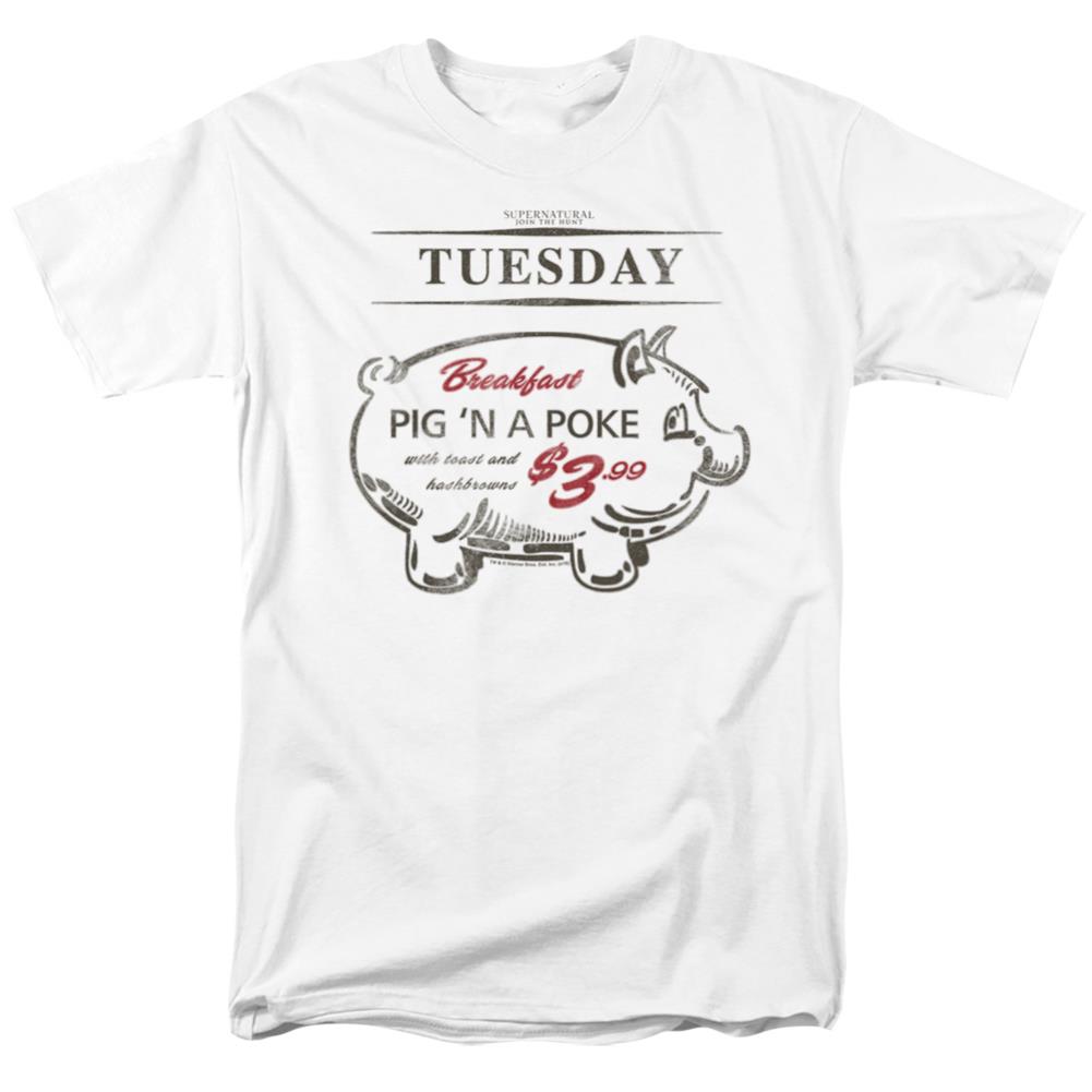 Supernatural Pig N Poke Men's 18/1 Cotton Short-Sleeve T-Shirt