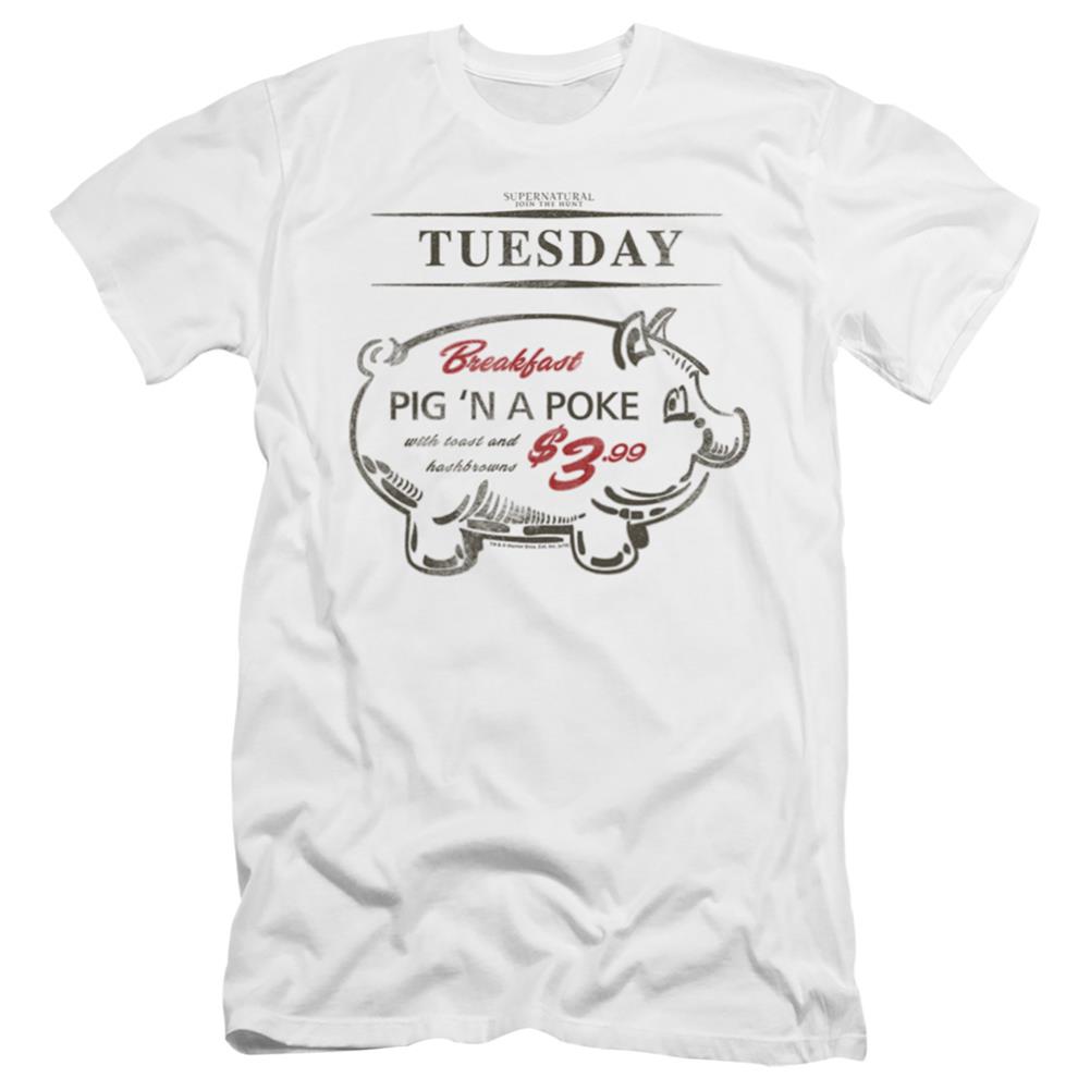 Supernatural Pig N Poke Men's Ultra-Soft 30/1 Cotton Slim Short-Sleeve T-Shirt