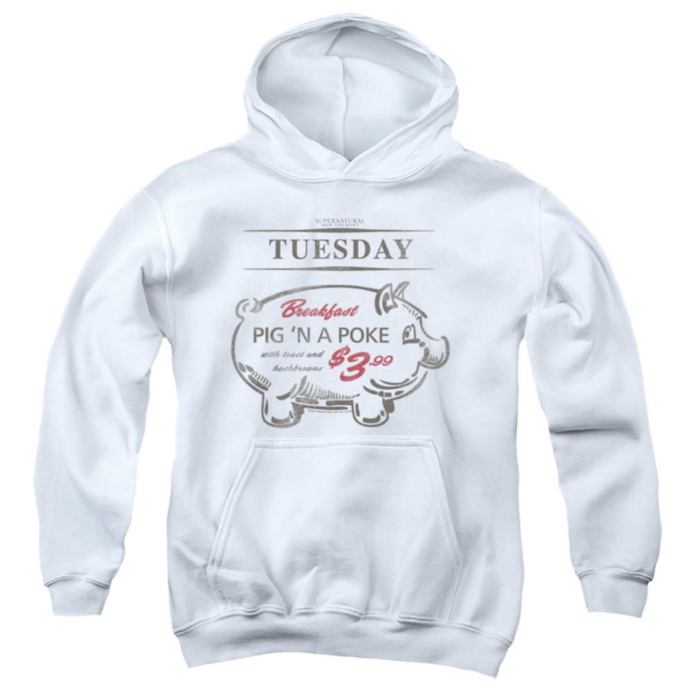 Supernatural Pig N Poke Youth Cotton Poly Pull-Over Hoodie