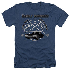 Supernatural Saving People And Hunting Men's 30/1 Heather 60 40 Poly Short-Sleeve T-Shirt