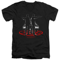 Supernatural Silhouettes Men's 30/1 Cotton Slim V-Neck T-Shirt