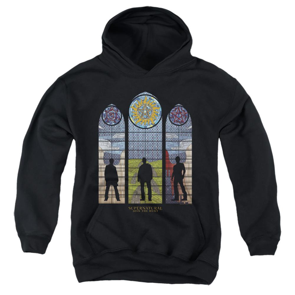 Supernatural Stained Glass Youth Cotton Poly Pull-Over Hoodie